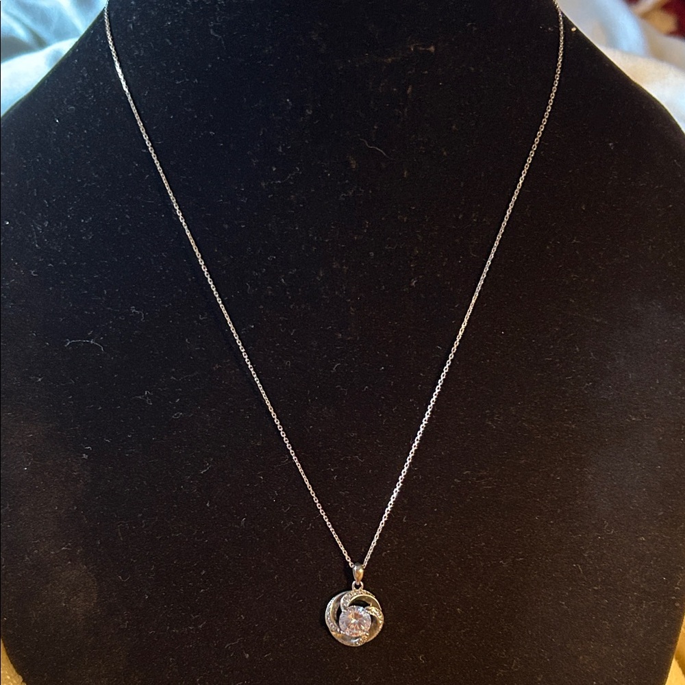 GINAL PRICE Elegant Sterling Silver Pendant Necklace